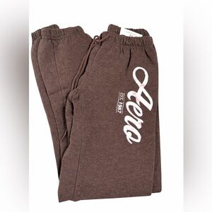 Aeropostale Brown Joggers with Logo